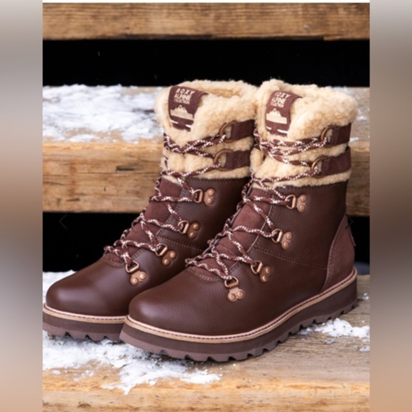 Roxy chocolate brown Women Brandi II lace up lug sole boots size‎ 9.5 brand new - Picture 3 of 14